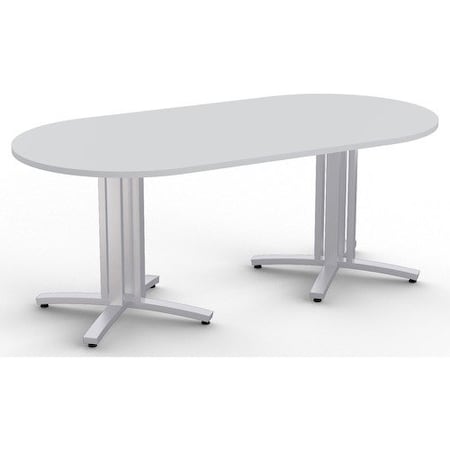 Special-T Table, Racetrack, 2Legs, 42inx84inx29in, GY SCTS4XCTR4284FG